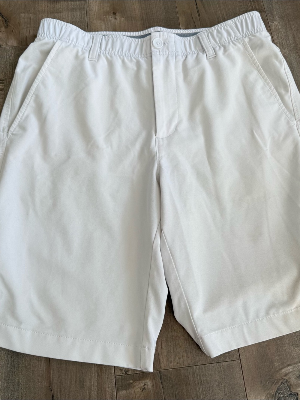 Under Armour Shorts Gummy Waistband Elastic Off White Men 32 Golf Performance